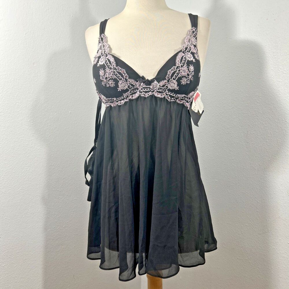 Seductivewear Slip Dress Womens S‎ Babydoll Lingerie Fairycore Romantic Y2K Set
